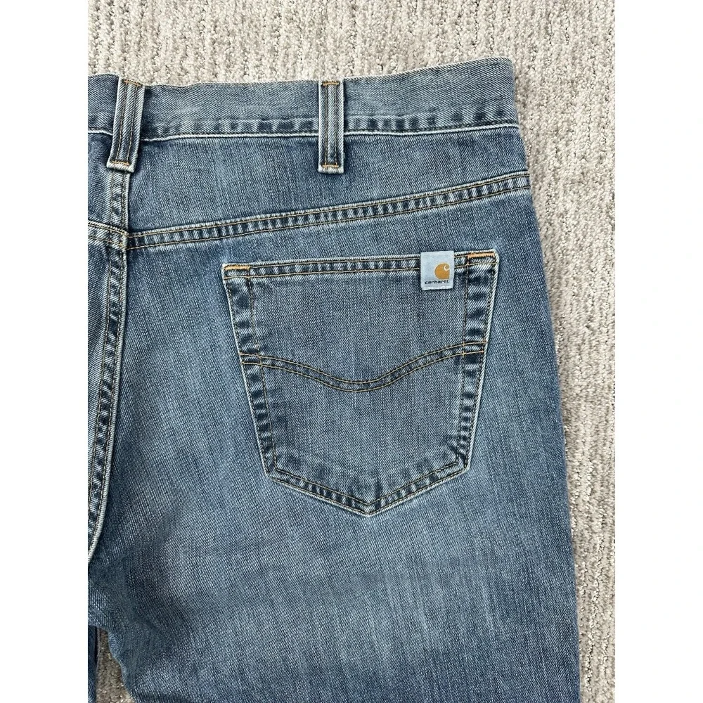 Carhartt B325 Loose Fit Straight Jeans Blue Denim Mens 38x32 (fits 40x32)